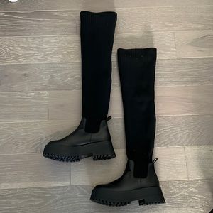 Madden Girl Knee High sock boots with sole platform